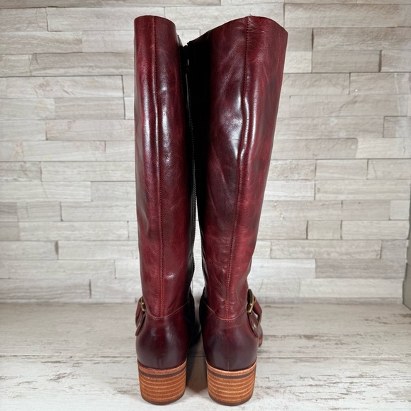 Kork-Ease Women's Carli Knee High Burnished Leather Riding Boot 6.5M Burgundy - Picture 8 of 15